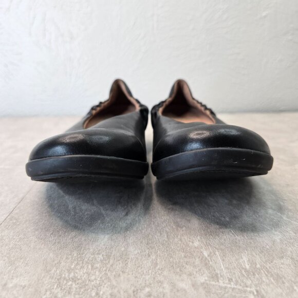 Dansko Comfort Ballet Flats Leather Black Slip On Preppy Ballerina Shoes 6.5-7 - Picture 3 of 11